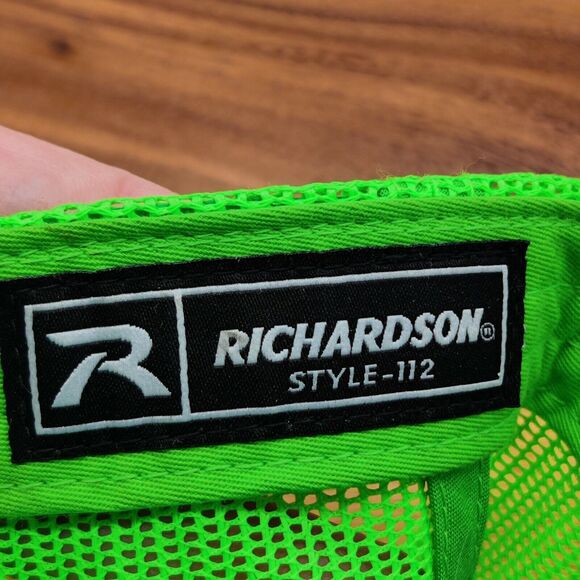 Western Truck & Tractor Pit Crew Neon Green & Gray Mesh Trucker Hat Richardson - Picture 8 of 8